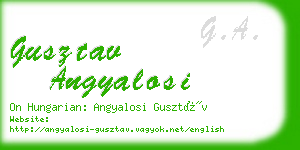 gusztav angyalosi business card